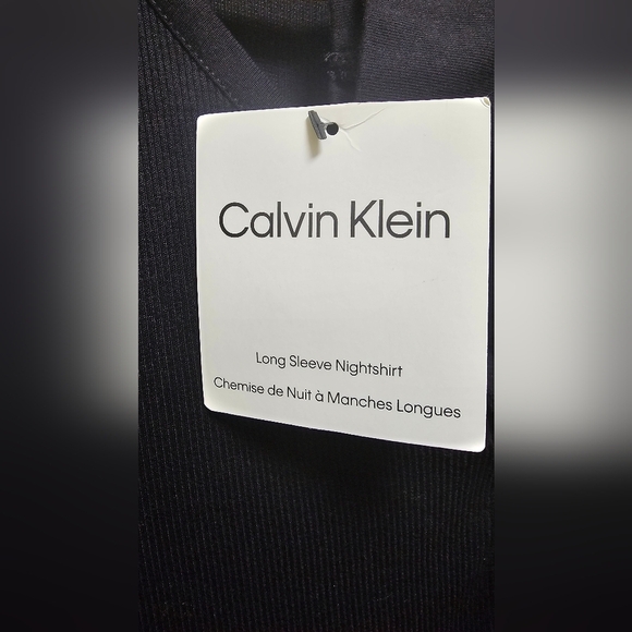 Calvin Klein Nightshirt Lounge Wear Black Viscose Polyester size S - Picture 3 of 7